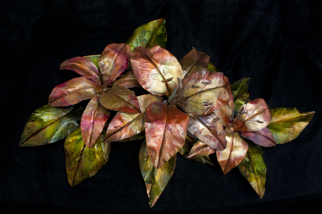 Kerye Hartzell, Richmond, TX, U.S., “Lilly Sculpture” (16.5 x 10.5 x 4.5 in) (42 x 26.7 x 11.4 cm) Copper -- www.foldforming.org