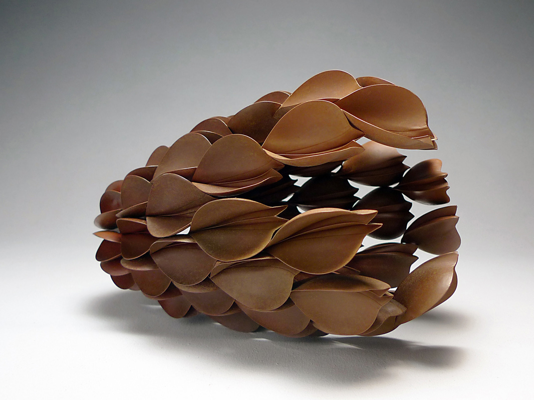 Chien Ching Liao, Taoyuan, Taiwan “Duplication of Nest II” (27 x 18 x 18 cm) (10.6 x 7 x 7 in) Copper, patina, www.foldforming.org