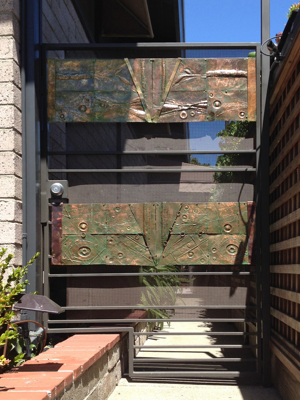 Cristina Alvarez Magliano, Richmond, CA, U.S. “Entrance Gate” Each panel (1 x .6 meters) (3.5 x 2 ft) Copper, www.foldforming.org