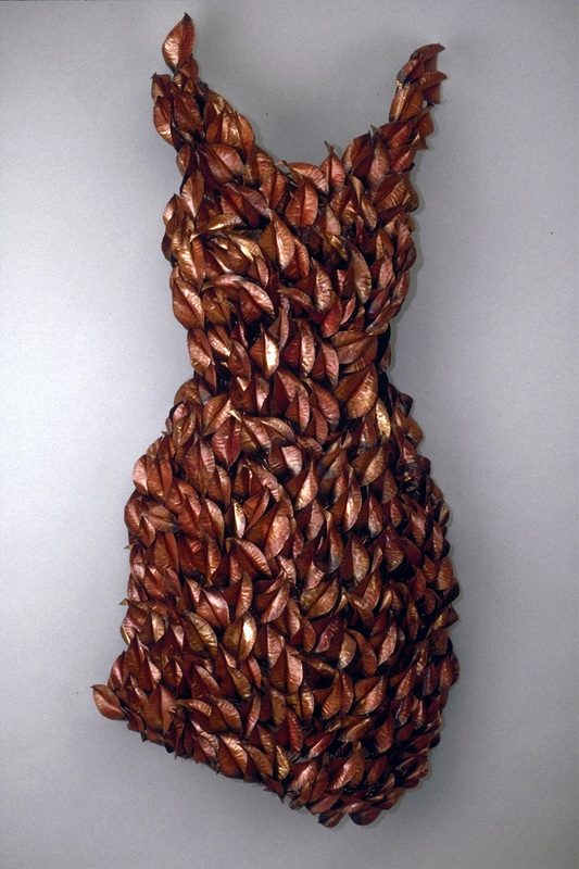 Linda Leviton, Lewis Center, OH, U.S. “Eve's Leaves” (4.2 ft x 2 ft x 10 in) (127 cm x 60.9 cm x 25.4 cm) copper, photo by Jerry Anthony -- www.foldforming.org