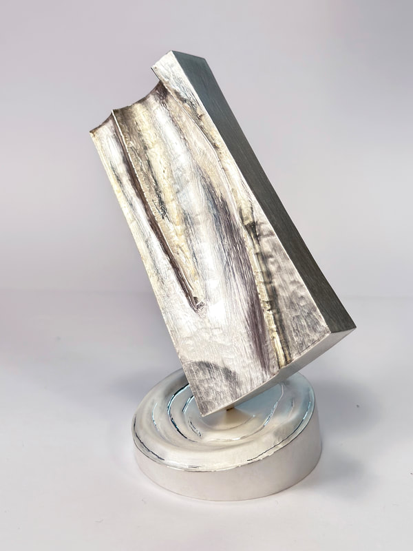 Patrick Mcmillan, Cranston, RI, U.S., “Wave and Ripple” Fine silver (4 x 2 x 2in), www.foldforming.org